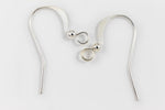 Silver Flat French Ear Wire with Ball #EFM032-General Bead