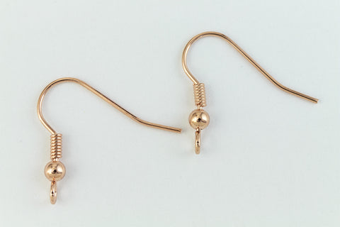 Rose Gold Fish Hook Ear Wire #EFR006-General Bead