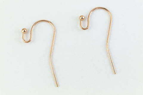 Rose Gold French Wire with Ball #EFR101-General Bead