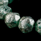 10mm Mercury Washed Green Aqua English Cut Bead (15 Pcs) #ENG009-General Bead