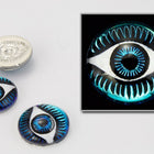 12mm Bermuda Blue Flat Eye Cabochon-General Bead