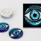 14mm Bermuda Blue Flat Eye Cabochon-General Bead