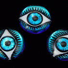14mm Bermuda Blue Flat Eye Cabochon-General Bead