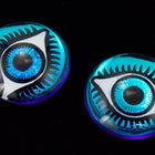 18mm Bermuda Blue Flat Eye Cabochon-General Bead