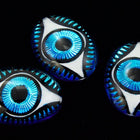 13mm x 18mm Bermuda Blue Oval Eye Cabochon-General Bead