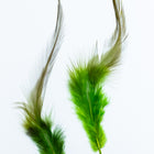 6” Dyed Green Hackle Feather (2 Pcs) #FEA004-General Bead