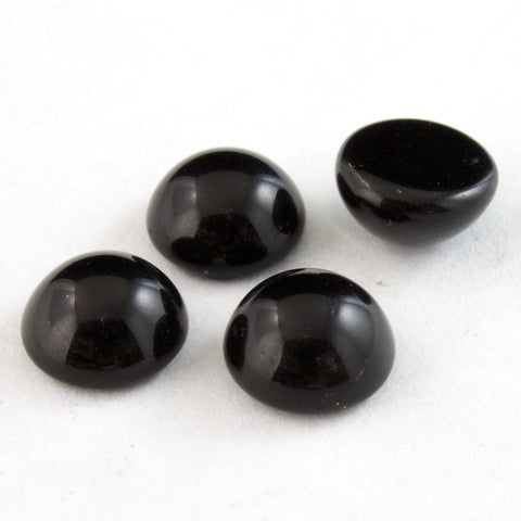 9mm Jet Cabochon #FGB002-General Bead