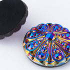 23mm Sphinx Green Carnival Glass Cabochon #FGB087-General Bead