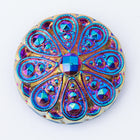 23mm Sphinx Green Carnival Glass Cabochon #FGB087-General Bead