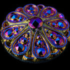 23mm Sphinx Green Carnival Glass Cabochon #FGB087-General Bead