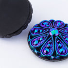 23mm Glacier Blue Carnival Glass Cabochon #FGC087-General Bead