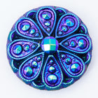 23mm Glacier Blue Carnival Glass Cabochon #FGC087-General Bead