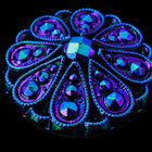 23mm Glacier Blue Carnival Glass Cabochon #FGC087-General Bead