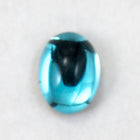 6mm x 8mm Aqua Oval Cabochon-General Bead