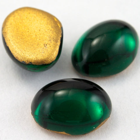 6mm x 8mm Emerald Oval Cabochon-General Bead