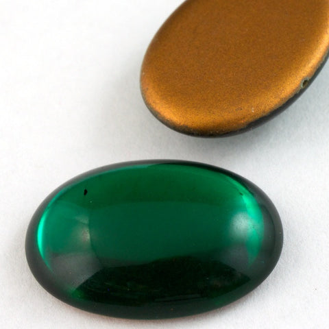 18mm x 25mm Emerald Oval Cabochon #FGE020-General Bead