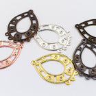 20mm x 29mm Bright Gold 5 Loop Chandelier Hoop #FIA196-General Bead