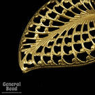 24mm x 30mm Raw Brass Leaf Filigree-General Bead