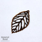 20mm x 30mm Antique Copper Filigree Leaf Dangle-General Bead