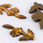 6mm x 15mm Vintage Raw Brass Flower Filigree (2 Pcs) #FIA100-General Bead