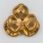 10mm Vintage Raw Brass Trefoil Filigree (4 Pcs) #FIA102-General Bead