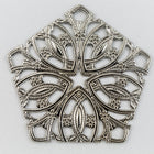 30mm Vintage Silver Tone Pentagon Filigree #FIA112-General Bead