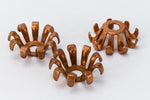 10mm Vintage Copper 9 Petal Flower Filigree (4 Pcs) #FIB111-General Bead