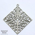 25mm Silver Lacy Square Filigree-General Bead