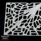 25mm Silver Lacy Square Filigree-General Bead