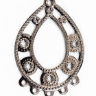 20mm x 29mm Gunmetal 5 Loop Chandelier Hoop #FIC196-General Bead
