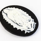 30mm x 40mm White and Black Our Lady of Guadalupe Cameo #FPA016-General Bead