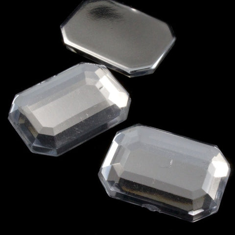 18mm Crystal Foiled Rectangle-General Bead