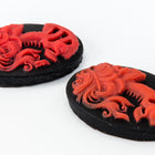 13mm x 18mm Red and Black Skeleton Cameo #FPA102-General Bead