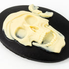 30mm x 40mm Ivory and Black Pirate Skull Cameo #FPA104-General Bead