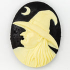 30mm x 40mm Ivory and Black Witch Profile Cameo #FPA106-General Bead