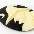 30mm x 40mm Ivory and Black Witch Profile Cameo #FPA106-General Bead