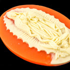 30mm x 40mm Ivory and Coral Our Lady of Guadalupe Cameo #FPA108-General Bead