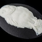 30mm x 40mm White and Black Owl Cameo #FPA113-General Bead