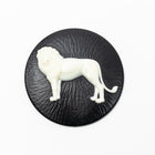 45mm Black and White Taurus Lucite Cabochon #FPD116-General Bead