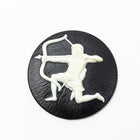 45mm Black and White Capricorn Lucite Cabochon #FPL116-General Bead