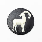 45mm Black and White Virgo Lucite Cabochon #FPH116-General Bead