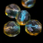 10mm Aqua/Topaz Two Tone Fire Polished Bead (25 Pcs) #FPX004-General Bead