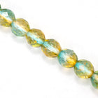 10mm Aqua/Topaz Two Tone Fire Polished Bead (25 Pcs) #FPX004-General Bead