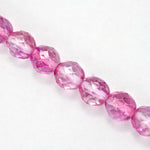 10mm Crystal/Fuchsia Two Tone Fire Polished Bead (25 Pcs) #FPX006-General Bead