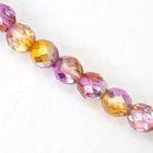 10mm Metallic Light Amethyst/Topaz Two Tone Fire Polished Bead (25 Pcs) #FPX011-General Bead
