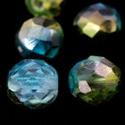 10mm Metallic Aqua/Lime Two Tone Fire Polished Bead (25 Pcs) #FPX013-General Bead