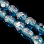 4mm Aqua Luster Fire Polished Bead-General Bead