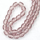 4mm Light Amethyst Luster Fire Polished Bead-General Bead