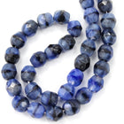 4mm Blue/Black Swirl Fire Polished Bead-General Bead