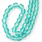 4mm Light Turquoise Luster Fire Polished Bead-General Bead